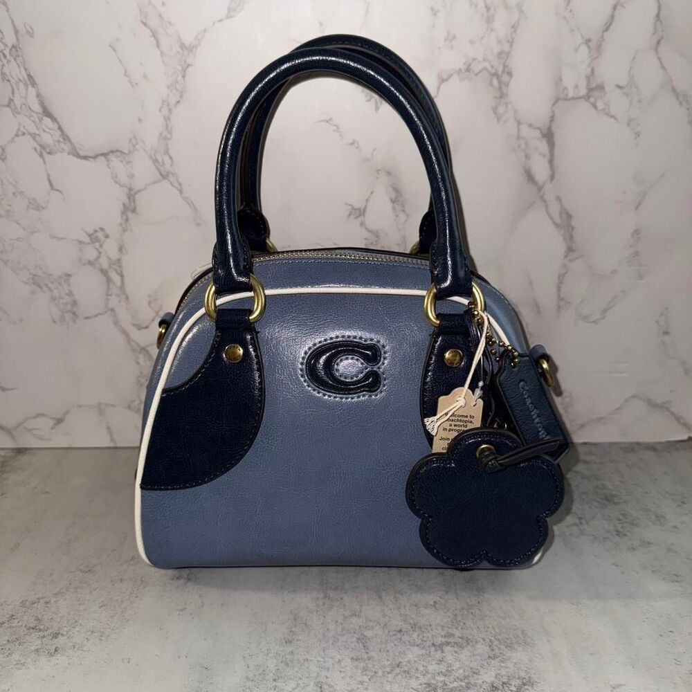 Coachtopia Bowling Top Handle Bag NWT Blue Navy